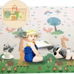 FOXSPORT Speelmat Baby Kinderen - Antislip En Waterafstotend - Kruipmat - Dubbelzijdig Speelkleed - XL - Opvouwbaar - 1,5CM Dik - Foam - Panda & Hertje - 180 X 200 CM - Inclusief Opbergtas - Kampeermat -Exporteren speelkleden winkel 550x475 1