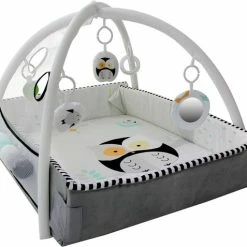 Tryco Lovely Owl Speelkleed - 5 In 1 Activity Baby Gym Speelkleed - Met Speelboog En Opstaande Randen