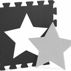 Relaxdays Speelmat Foam Sterren - Puzzelmat - Kinderen - Speelkleed - Vloermat Eva Schuim - Wit-grijs -Exporteren speelkleden winkel 550x482 5