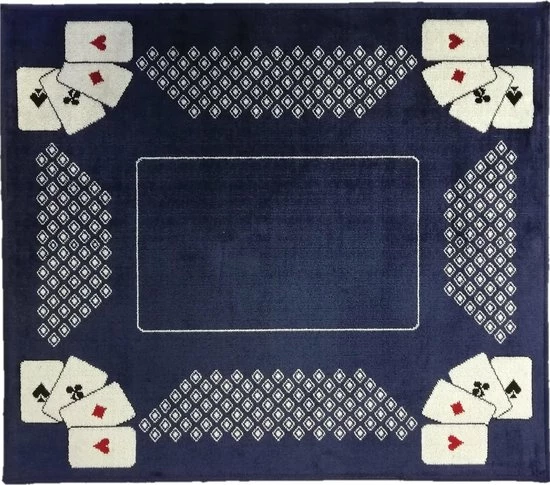 Merkloos Ikado Kaartmat Blauw, Viscose - 58 X 70 Cm 3 Merkloos Ikado Kaartmat Blauw, Viscose - 58 X 70 Cm