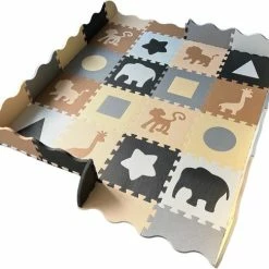 InnoFriends - Speelmat - Puzzelmat - Baby/Peuter - EVA Foam - 1,4 CM Dikte! - 36 Delig - 6 Kleurig - Incl. Opbergtas