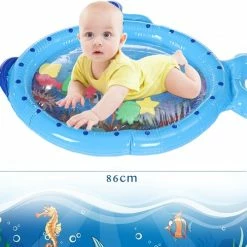 Jeteven Baby Water Speelkleden - Water Speelmat - Watermat Voor Baby's -BPA-vrij - Opblaasbaar Waterspeelgoed - Babygym Speelmat - Voor Baby Sensorische Ontwikkeling - Blauw -Exporteren speelkleden winkel 550x487 2