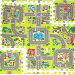 Springos Speelmat | Speelmat Foam | Puzzelmat | Verkeersmat | 9 Puzzelstukken -Exporteren speelkleden winkel 550x490 2