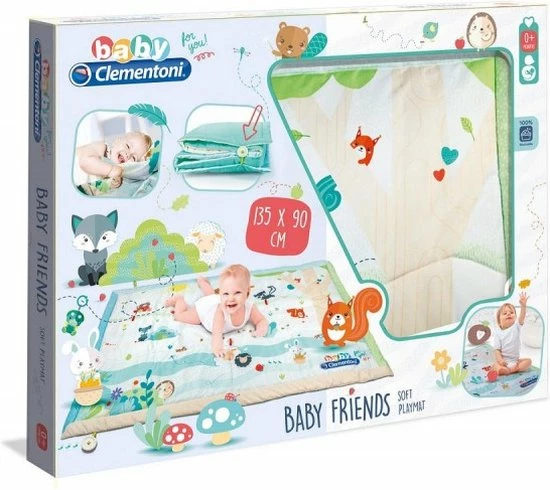 Baby Clementoni - Tapijt XL - Speelmat Baby Friends 135 X 90 Cm, Eerste Maanden Speelkleed, 0+ Maanden - 17318 4 Baby Clementoni - Tapijt XL - Speelmat Baby Friends 135 X 90 Cm, Eerste Maanden Speelkleed, 0+ Maanden - 17318 - Afbeelding 2