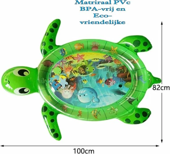 HAYALI Baby Opblaasbare Waterspeelmat Schildpad Buiktijd Speelmat Voor Zuigelingen Kraamcadeau Speelkleed Aquamat Peuter 9 HAYALI Baby Opblaasbare Waterspeelmat Schildpad Buiktijd Speelmat Voor Zuigelingen Kraamcadeau Speelkleed Aquamat Peuter - Afbeelding 7