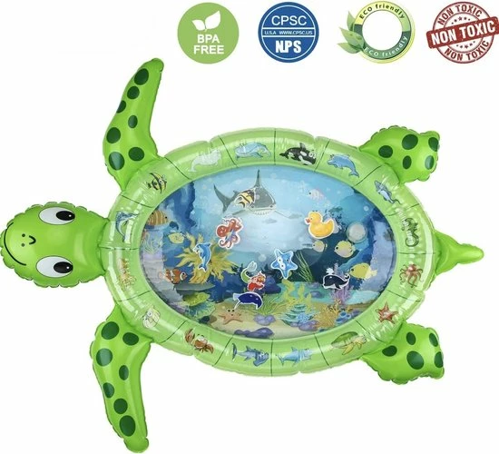 HAYALI Baby Opblaasbare Waterspeelmat Schildpad Buiktijd Speelmat Voor Zuigelingen Kraamcadeau Speelkleed Aquamat Peuter 5 HAYALI Baby Opblaasbare Waterspeelmat Schildpad Buiktijd Speelmat Voor Zuigelingen Kraamcadeau Speelkleed Aquamat Peuter - Afbeelding 3