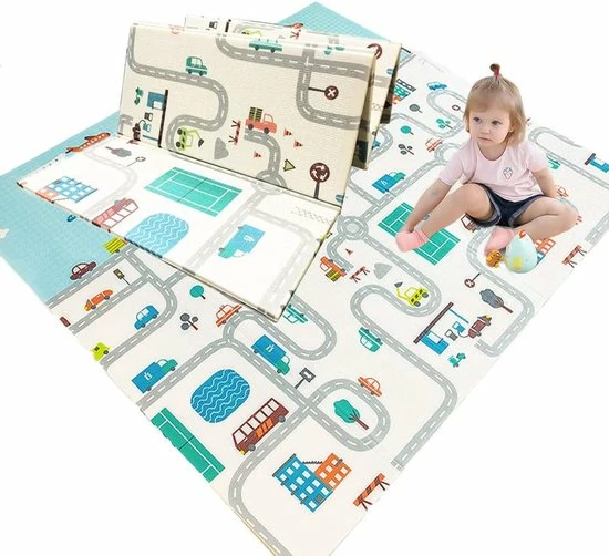 FOXSPORT Speelmat - Baby - Kinderen - Kruipmat - Speelkleed - Dubbelzijdig - XL - Opvouwbaar - 1,5CM Dik - Foam - Olifant & Aapje - Cijfers & Letters - 180 X 200 CM - Inclusief Opbergtas 3 FOXSPORT Speelmat - Baby - Kinderen - Kruipmat - Speelkleed - Dubbelzijdig - XL - Opvouwbaar - 1,5CM Dik - Foam - Olifant & Aapje - Cijfers & Letters - 180 X 200 CM - Inclusief Opbergtas