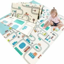 IKIDO Babykruipdeken - Yogamat - Grote Babyactiviteit - Speelmat - Antislip - Waterdicht - Dubbelzijdig Speeldeken - Baby - 180 X 200 X 1,5 Cm -Exporteren speelkleden winkel 550x502 6