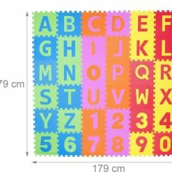 Relaxdays Speelmat Puzzel - 36 Foam Tegels - Puzzelmat Kinderen - Speelkleed Baby - Peuter -Exporteren speelkleden winkel 550x505 1