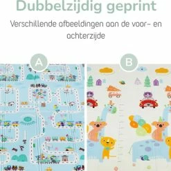 Little Hippo® Speelmat 200x180cm - Foam Speelkleed 'Roads' - Dubbelzijdige XXL - Kinder/Baby Speelmat - Opvouwbaar - Anti-slip -Exporteren speelkleden winkel 550x507 2