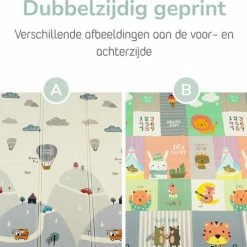 Little Hippo® Speelmat 200x180cm - Foam Speelkleed 'Mountain' - Dubbelzijdige XXL - Kinder/Baby Speelmat - Opvouwbaar - Anti-slip -Exporteren speelkleden winkel 550x507 5