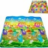 Luminous Luxury Speelkleed 200x180 Cm Dubbelzijdig Gevoerd | Dinosaurus En Letters | Baby Accessoires -Exporteren speelkleden winkel 550x513 4
