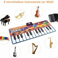 Costway Monkey's Piano Speelmat - 8 Instrumenten - Voor Kinderen - Muziekmat - Geschenk - Kerst - Sinterklaas - 180 X 74 Cm -Exporteren speelkleden winkel 550x514 3