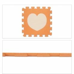 Relaxdays Speelmat Foam - Hart - Zachte Puzzelmat - Speeltegels Kinderkamer - Kinderen - Oranje-geel -Exporteren speelkleden winkel 550x518 11