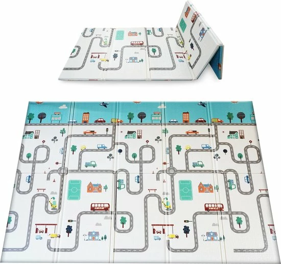 IKIDO Speeltapijt Play Mats Voor Baby's Kinderen - Opvouwbaar - Waterdicht - Antislip - Speelkleed Cadeau Schatje - Aan Beide Kanten Te Gebruiken (200 X 180 X 1,5CM ) 3 IKIDO Speeltapijt Play Mats Voor Baby's Kinderen - Opvouwbaar - Waterdicht - Antislip - Speelkleed Cadeau Schatje - Aan Beide Kanten Te Gebruiken (200 X 180 X 1,5CM )