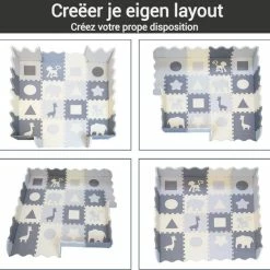 GIZMO Speelmat XL Voor Baby/Peuters - Vormen - EVA Foam Puzzelmat / Speelkleed Met Opstaande Rand - 150x150x1.5 Cm -Exporteren speelkleden winkel 550x521 1
