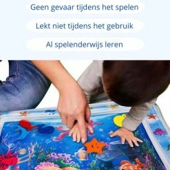 Merkloos Baby Waterspeelmat - Opblaasbare Watermat - Speelmat Kraamcadeau - Speelkleed Baby - Speelgoed -Exporteren speelkleden winkel 550x521