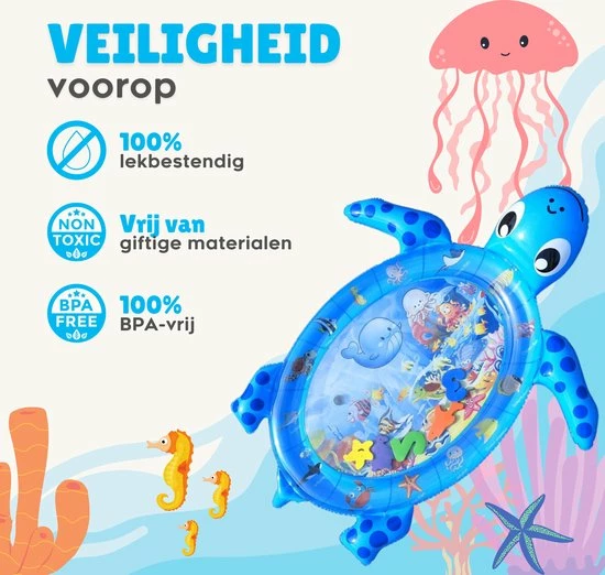 Bolke® - Waterspeelmat - Watermat Voor Baby's - Babyshower Cadeau – Kraamcadeau – Speelgoed – Speelkleed Baby - Opblaasbare Watermat 9 Bolke® - Waterspeelmat - Watermat Voor Baby's - Babyshower Cadeau – Kraamcadeau – Speelgoed – Speelkleed Baby - Opblaasbare Watermat - Afbeelding 7