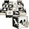 Springos Speelmat | Speelmat Foam | Puzzelmat | Figuren | 16 Puzzelstukken | 150 X 150 Cm | Zwart/Wit/Grijs -Exporteren speelkleden winkel 550x525 6