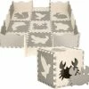 Springos Speelmat | Speelmat Foam | Puzzelmat | Figuren | Dieren | 9 Puzzelstukken | 120 X 120 Cm | Creme/Grijs -Exporteren speelkleden winkel 550x525 9