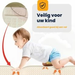 MIRO. MIRO Speelmat - Baby - Kinderen - Kruipmat - Speelkleed - Dubbelzijdig - XL - Opvouwbaar - Extra Dik - Foam - Olifant & Aapje - Cijfers & Letters - 180 X 200 CM - Inclusief Opbergtas -Exporteren speelkleden winkel 550x527