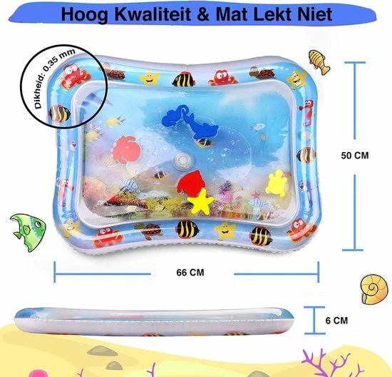 Base Products Baby Opblaasbare Waterspeelmat | Baby Speelkleed | Baby Training | Baby Speelgoed | Water Speelmat | Watermat | Baby Shower | Kraamcadeau | Motoriek | Babymat | Speelkleed | Nu Met Gratis Pompje 5 Base Products Baby Opblaasbare Waterspeelmat | Baby Speelkleed | Baby Training | Baby Speelgoed | Water Speelmat | Watermat | Baby Shower | Kraamcadeau | Motoriek | Babymat | Speelkleed | Nu Met Gratis Pompje - Afbeelding 3