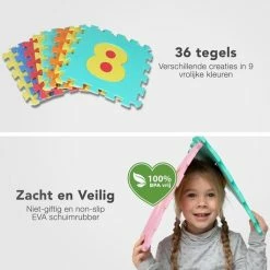 LifeGoods Speelmat XL - Puzzel - 86-delig Puzzel - 180x180 Cm 14 LifeGoods Speelmat XL - Puzzel - 86-delig Puzzel - 180x180 Cm -Exporteren speelkleden winkel 550x530