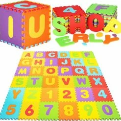 Springos Speelmat | Speelmat Foam | Puzzelmat | 36 Stukken | Letters & Cijfers | 172 X 172 Cm | Multicolor -Exporteren speelkleden winkel 550x531 15