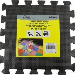 Benson 9 Stuks Zwarte Puzzel Vloertegels Foam 30 X 30 Cm - Puzzel Speelmat - Baby/peuter Speelgoed Matten -Exporteren speelkleden winkel 550x531 3