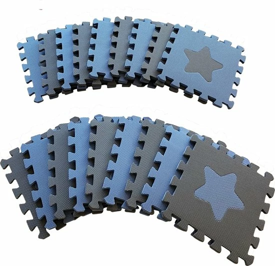 BabyDan Speelkleed Speelmat Foam Vormen Geometric Shapes Blauw 90 X 90 Cm 6 BabyDan Speelkleed Speelmat Foam Vormen Geometric Shapes Blauw 90 X 90 Cm - Afbeelding 4