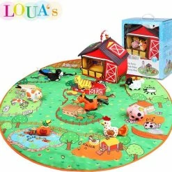 Louas Loua's Boerderij Baby Speelmat Met 8 Knuffeldieren - Baby Speelkleed - Babygym - Baby Speelkleed Gym - Speelkleed Met Boog