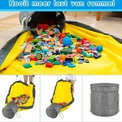 Allerion® Allerion Speelgoed Opbergdoos – Speelkleed – Voor Binnen En Buiten – Grijs En Geel – 150cm X 150cm - Inclusief Handvaten 16 Allerion® Allerion Speelgoed Opbergdoos – Speelkleed – Voor Binnen En Buiten – Grijs En Geel – 150cm X 150cm - Inclusief Handvaten -Exporteren speelkleden winkel 550x533 3