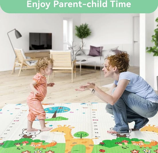 FOXSPORT Speelmat - Baby - Kinderen - Kruipmat - Speelkleed - Dubbelzijdig - XL - Opvouwbaar - 1,5CM Dik - Foam - Olifant & Aapje - Cijfers & Letters - 180 X 200 CM - Inclusief Opbergtas 12 FOXSPORT Speelmat - Baby - Kinderen - Kruipmat - Speelkleed - Dubbelzijdig - XL - Opvouwbaar - 1,5CM Dik - Foam - Olifant & Aapje - Cijfers & Letters - 180 X 200 CM - Inclusief Opbergtas - Afbeelding 10