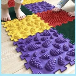 Merkloos Bos, Ortho Puzzle, Orthopedische Massage En Ontwikkelingsmatten, Speelmat Voor Baby, Peuters En Kinderen, Balans En Sensorische Stapstenen, Educatief Speelgoed, Vloerkleed -Exporteren speelkleden winkel 550x535 4