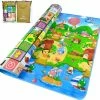 Maboshi Spel Mat - 180x200cm - In Vrolijke Kleuren - Dubbelzijdig Speelbaar - Babywandelpad Kruippad - Geschikt Voor Kinderen's Kruipdeken - Yoga Mat - Picknickdeken En Sportmat-beschermen Tegen Vocht-Cadeautjes Voor Kinderen -Exporteren speelkleden winkel 550x538