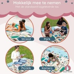 Eazy Kids Baby Speelmat – Dubbelzijdig Speelkleed – Opvouwbaar – Foam – Antislip En Waterafstotend - 150x200x1cm - C01 -Exporteren speelkleden winkel 550x538 8