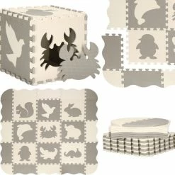 Springos Speelmat | Speelmat Foam | Puzzelmat | Figuren | Dieren | 9 Puzzelstukken | 120 X 120 Cm | Creme/Grijs 32 Springos Speelmat | Speelmat Foam | Puzzelmat | Figuren | Dieren | 9 Puzzelstukken | 120 X 120 Cm | Creme/Grijs -Exporteren speelkleden winkel 550x538 9