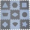 BabyDan Speelkleed Speelmat Foam Vormen Geometric Shapes Blauw 90 X 90 Cm