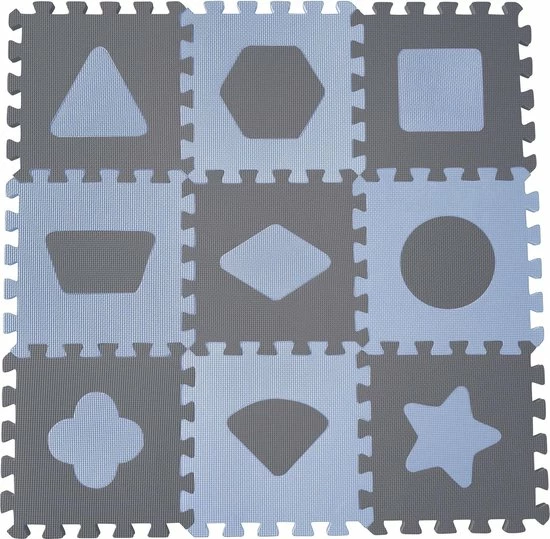 BabyDan Speelkleed Speelmat Foam Vormen Geometric Shapes Blauw 90 X 90 Cm 3 BabyDan Speelkleed Speelmat Foam Vormen Geometric Shapes Blauw 90 X 90 Cm