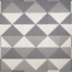 Springos Speelmat | Speelmat Foam | Puzzelmat | 72 Puzzelstukken | 182 X 182 Cm | Grijs/Wit/Grafiet -Exporteren speelkleden winkel 550x540 9