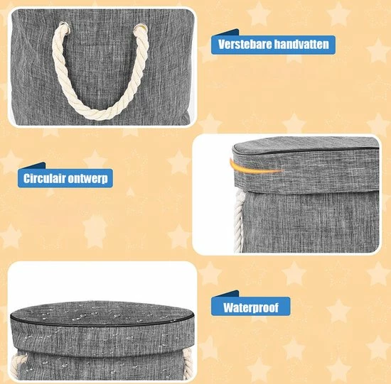 Reayou - Opbergkleed - Speelgoed Organizer - Speelmat Voor Kinderen - Lego Opbergzak - 2-in-1 Speelkleed En Opbergzak - Opbergmand - Grijs + Blauw 8 Reayou - Opbergkleed - Speelgoed Organizer - Speelmat Voor Kinderen - Lego Opbergzak - 2-in-1 Speelkleed En Opbergzak - Opbergmand - Grijs + Blauw - Afbeelding 6