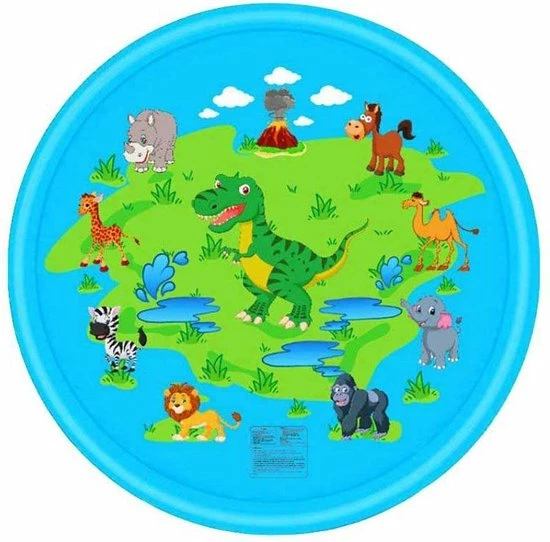 Catshi Outdoor Water Fontein | Speelmat Voor Kinderen | 170 CM | Jungle Dino | Zwembad | Sproeier 7 Catshi Outdoor Water Fontein | Speelmat Voor Kinderen | 170 CM | Jungle Dino | Zwembad | Sproeier - Afbeelding 5