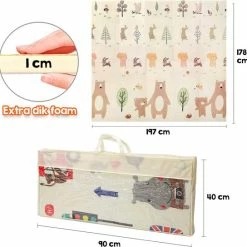 Allerion® Allerion Foam Speelmat Set Londen En Dieren – Opvouwbaar – Dubbelzijdig - 200cm X 150cm – Inclusief Opbergtas -Exporteren speelkleden winkel 550x544 1