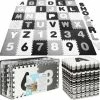 Springos Speelmat | Speelmat Foam | Puzzelmat | 36 Stukken | Letters & Cijfers | 175 X 175 CM