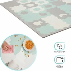 Kinderkraft Luno Shapes - Speelkleed Puzzelmat - Mint -Exporteren speelkleden winkel 550x545 11