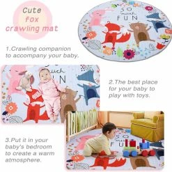 Merkloos Jeteven Baby Speelmat - Speeltapijt - Zintuiglijke Ontwikkeling Speelkleed Cadeau Schatje - 150cm -Exporteren speelkleden winkel 550x546 21