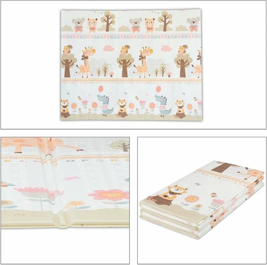 Relaxdays Speelmat Dieren - Kindermat - Opvouwbaar - Kruipmat - 195x155 - Afwasbaar - Foam 5 Relaxdays Speelmat Dieren - Kindermat - Opvouwbaar - Kruipmat - 195x155 - Afwasbaar - Foam - Afbeelding 3