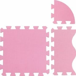 Relaxdays 25-delige Speelmat Met Rand - Puzzelmat Kinderkamer - Speeltegels - Vloerpuzzel - Roze -Exporteren speelkleden winkel 550x547 22