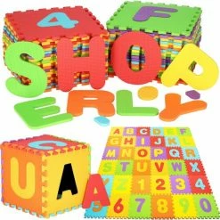 Springos Speelmat | Speelmat Foam | Puzzelmat | 36 Stukken | Letters & Cijfers | 172 X 172 Cm | Multicolor -Exporteren speelkleden winkel 550x547 27
