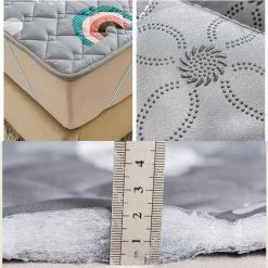 IBright XL Baby Speelkleed - Speelmat Inclusief Draagtas - Anti Slip Bodem - Wasbaar - 100% Katoen - 200x150 CM - Wolkjes Grijs -Exporteren speelkleden winkel 550x547 6